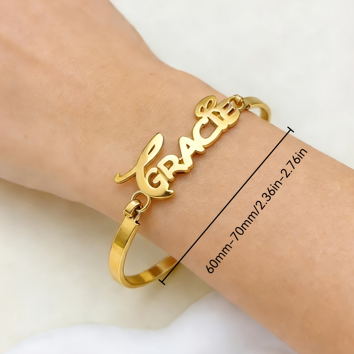 Personalized 304 Stainless Steel Name Bracelet, Custom Gift